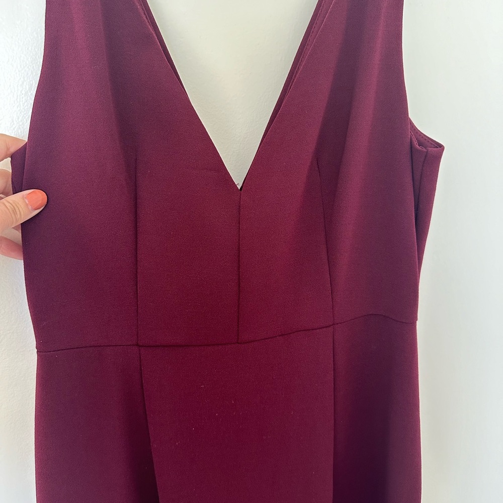 Lulus burgundy mermaid cut gown - Picture 4 of 8